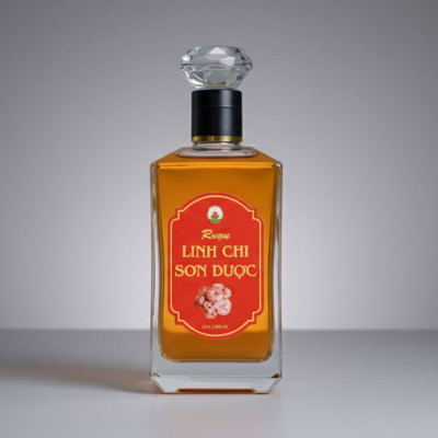 Rượu Linh Chi Sơn Dược Hiền Nương Farm 30% 500ml - Đặc Sản An Giang